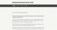 Desktop Screenshot of businesslessonsfromrock.com
