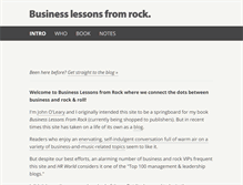 Tablet Screenshot of businesslessonsfromrock.com